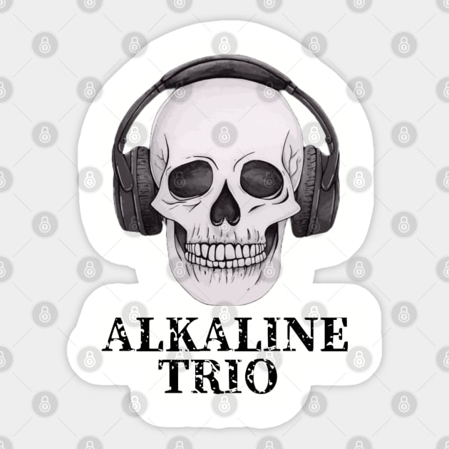 Alkaline Trio / Skull Music Style Sticker by bentoselon